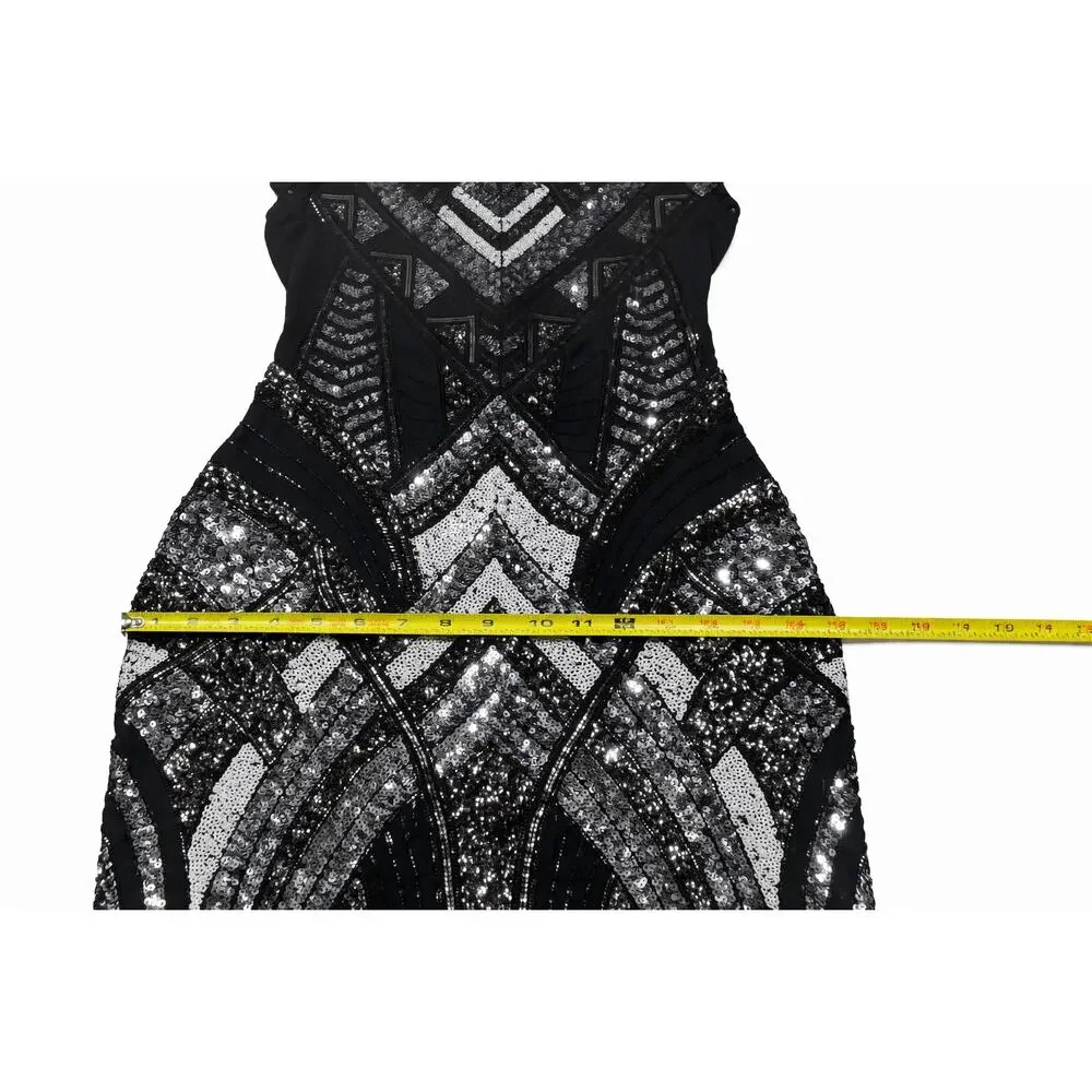 Express Sequin Bodycon Dress in Black | Size XS | Pre-Loved - Picture 7 of 9